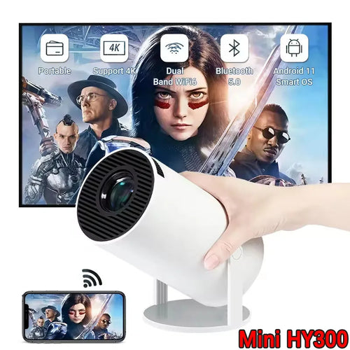 Projector 4K Portable Android Mini HY300