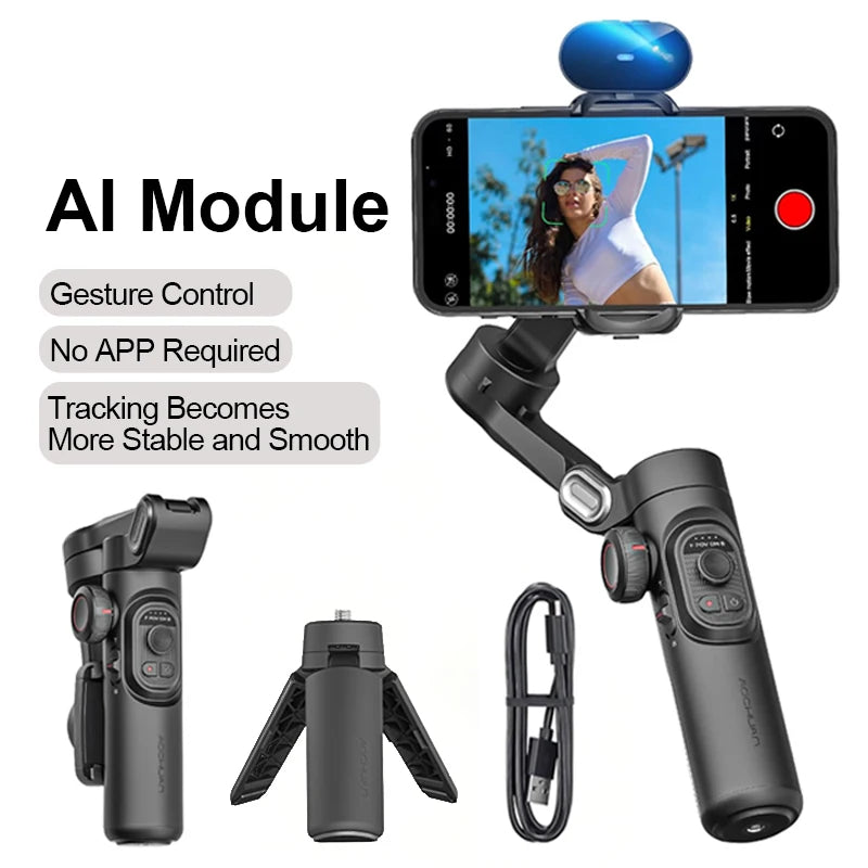 AOCHUAN® 3-Axis Handheld Gimbal Stabilizer para iPhone/Android